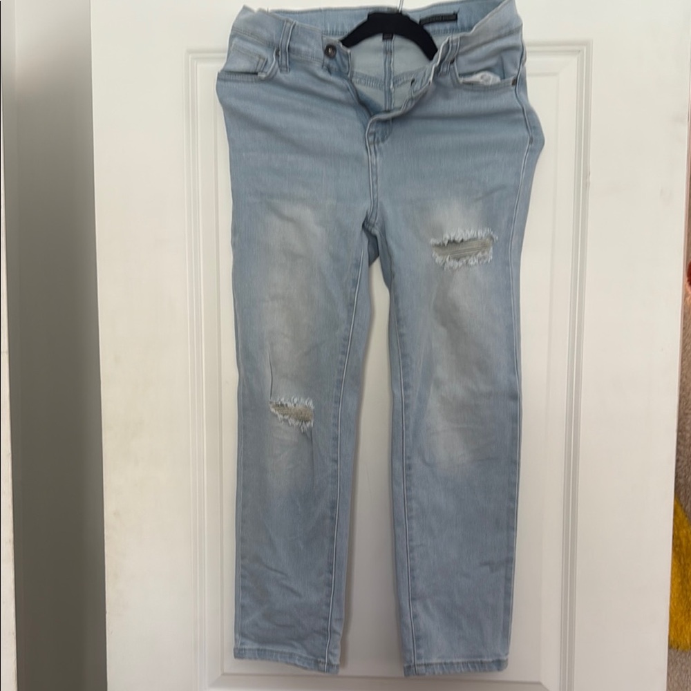 Light Blue Distressed Women's Jeans